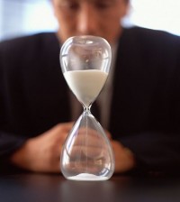 An Egg-timer to illustrate the sands of time in income tax feature